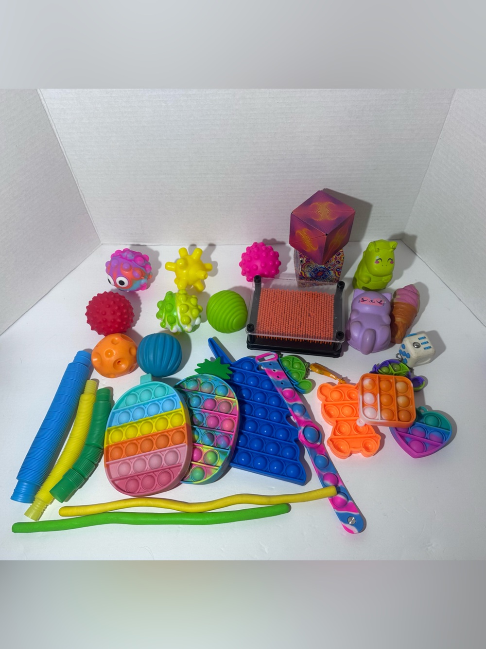 Kids Rainbow Sensory Toy Fidgets Variety Pack - Multicolor